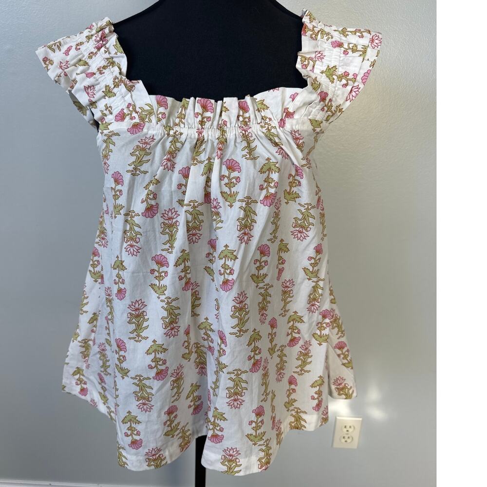 Floral Ruffle Trim Pajama Set - Picture 3 of 8
